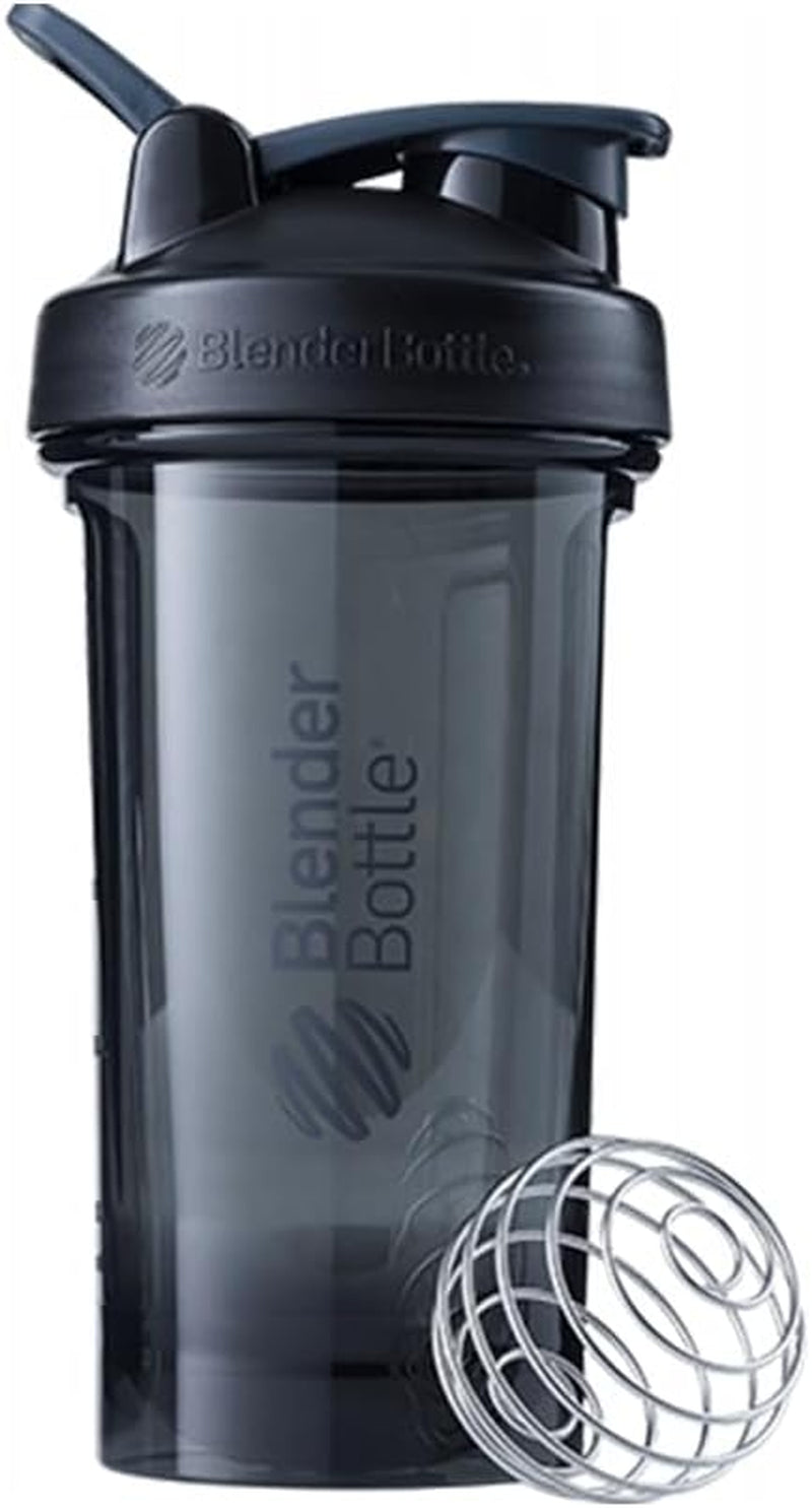 Shaker Bottle Pro Series Perfect for Protein Shakes and Pre Workout, 24-Ounce, Black